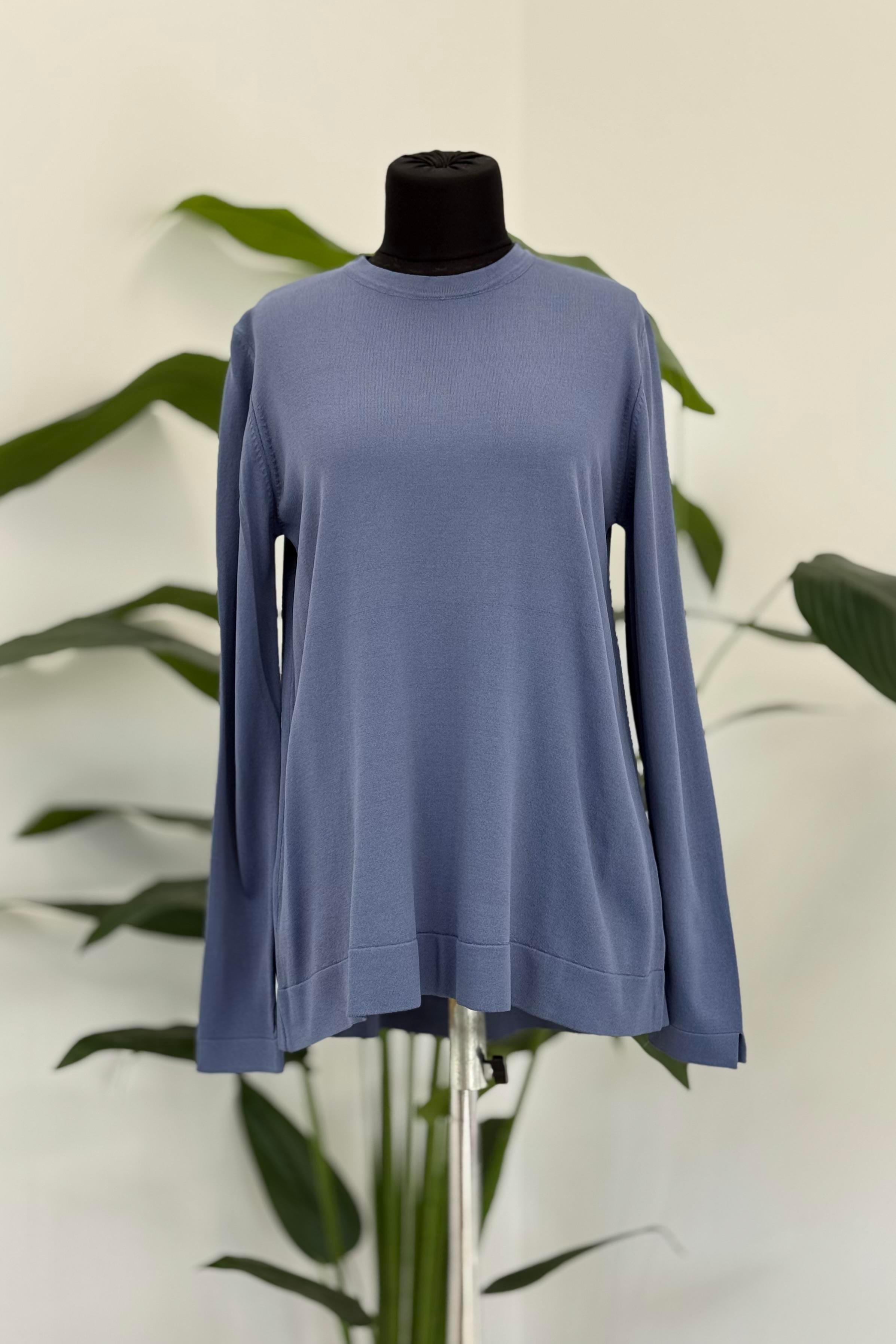 Nuss 902 Etek Üstü Oval Kesim Tunik - İndigo