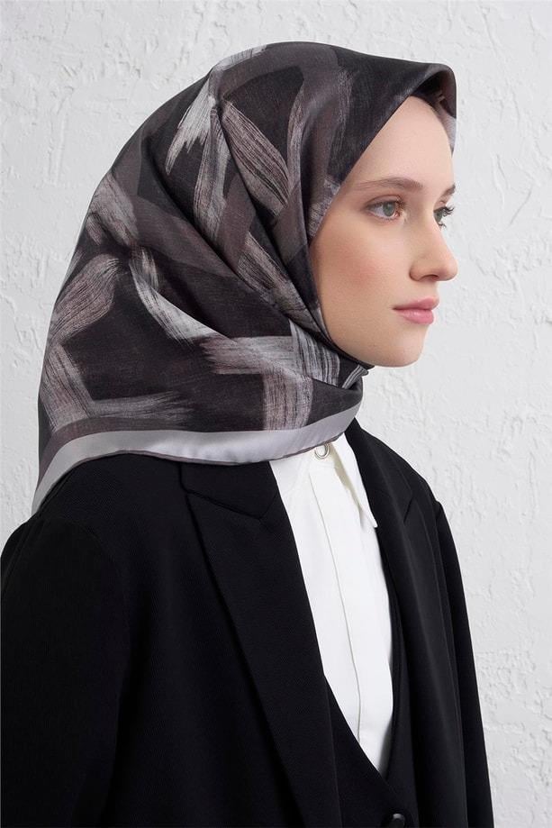 Armine Dj Saf İpek Eşarp 9413D (T) - Siyah