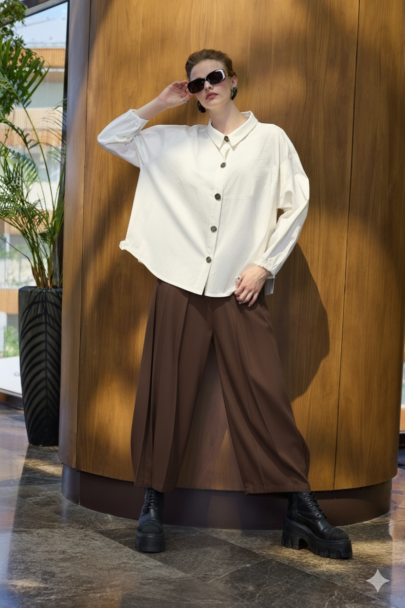 Misswhence 38601 Şalvar Pantolon - Kahve