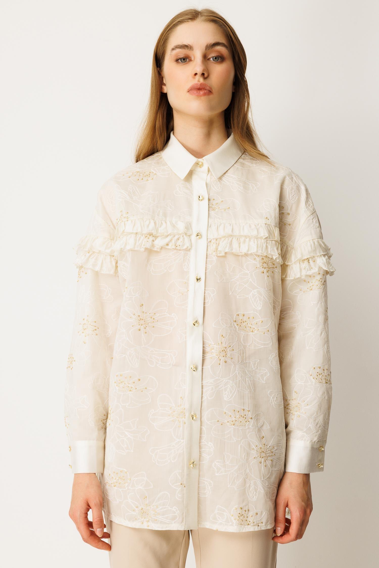 Ghisa 3211 Tunik - Ekru