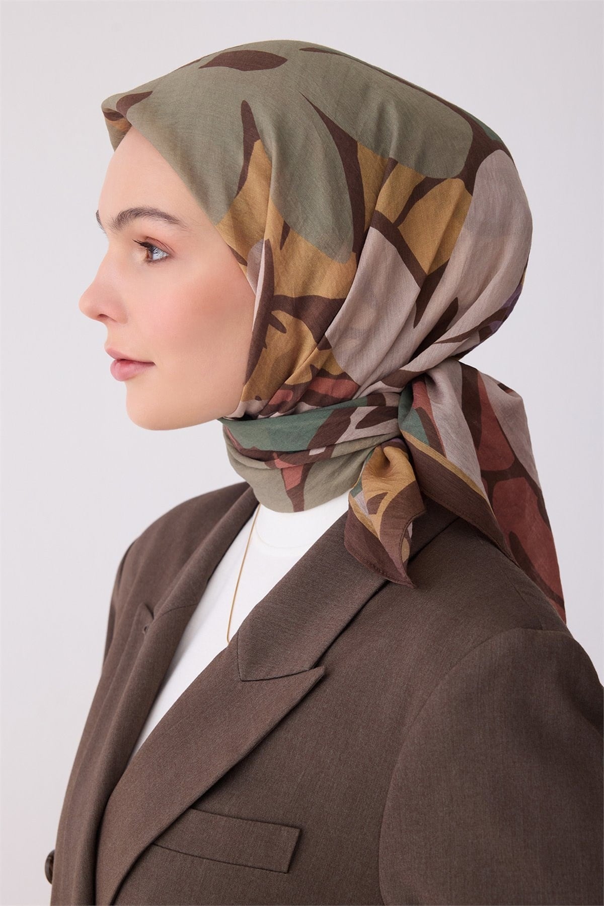 Belli Fresh Rozy Eşarp 3377 - Koyu Kahve