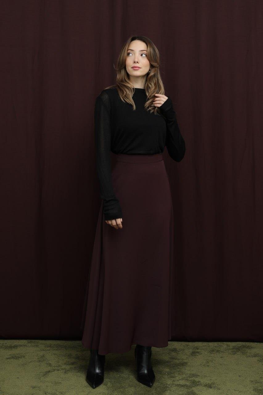 Kloş Etek 18264 - Burgundy