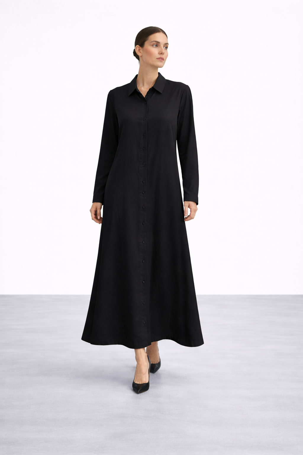 Micca 261597M Uzun Düğmeli Tunik - Siyah