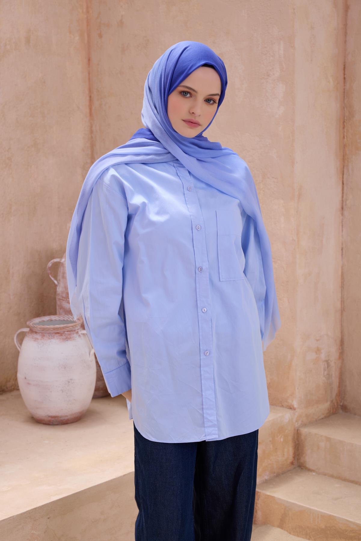 Belli Fresh Degrade Şal - Saks