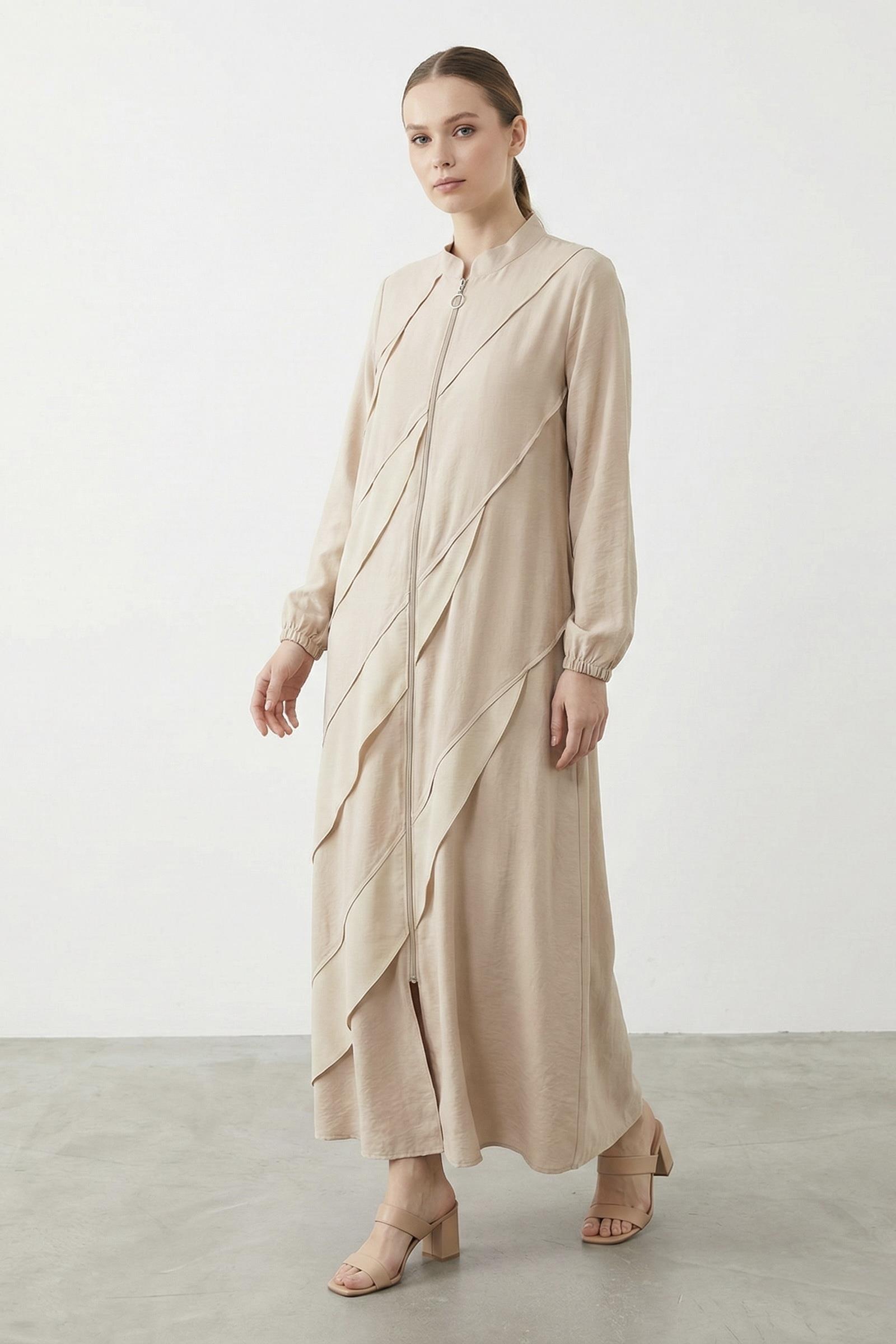 Micca 261530M Çapraz Volan Detay Ferace - Taş