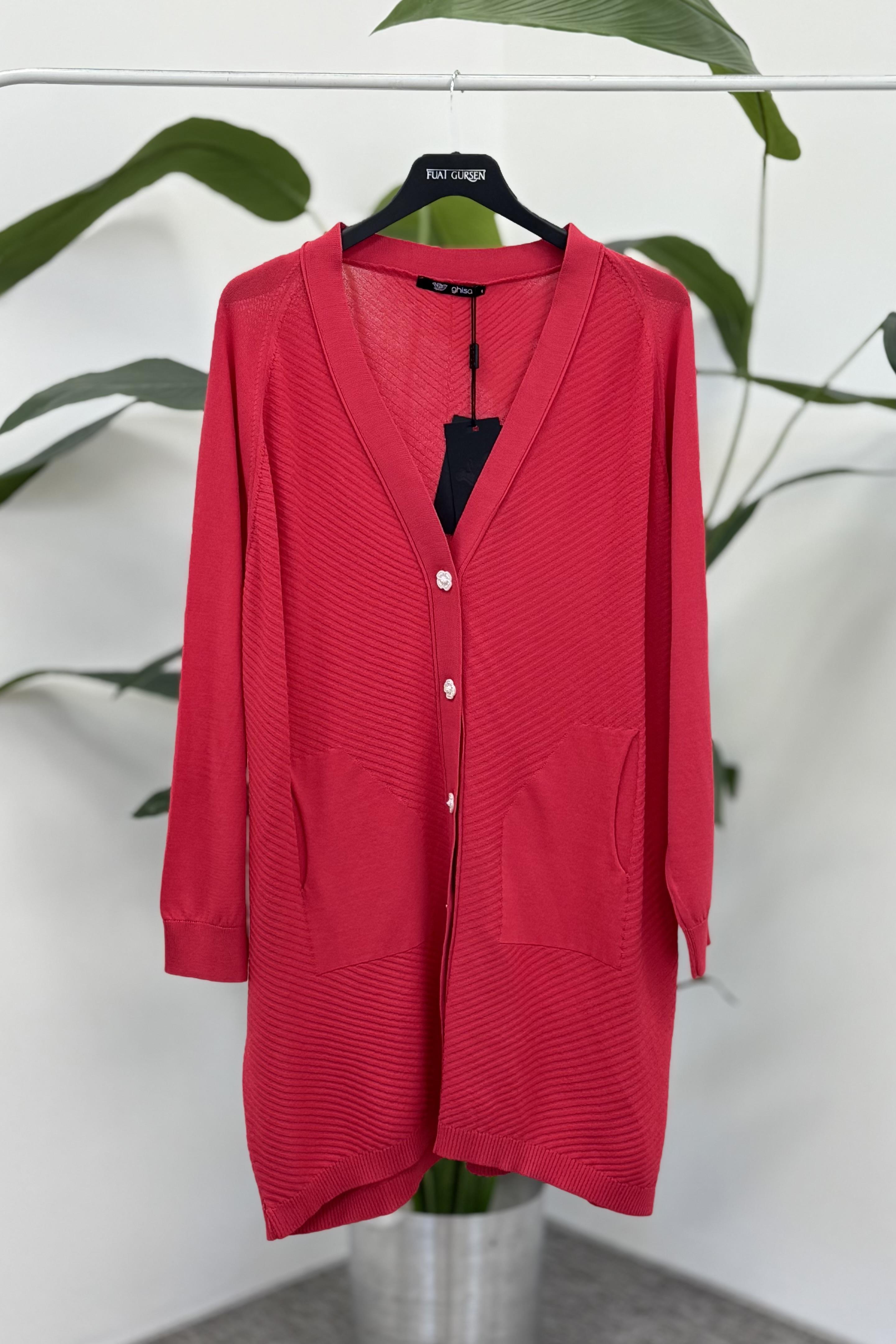 Ghisa 3184 Hırka - Kırmızı