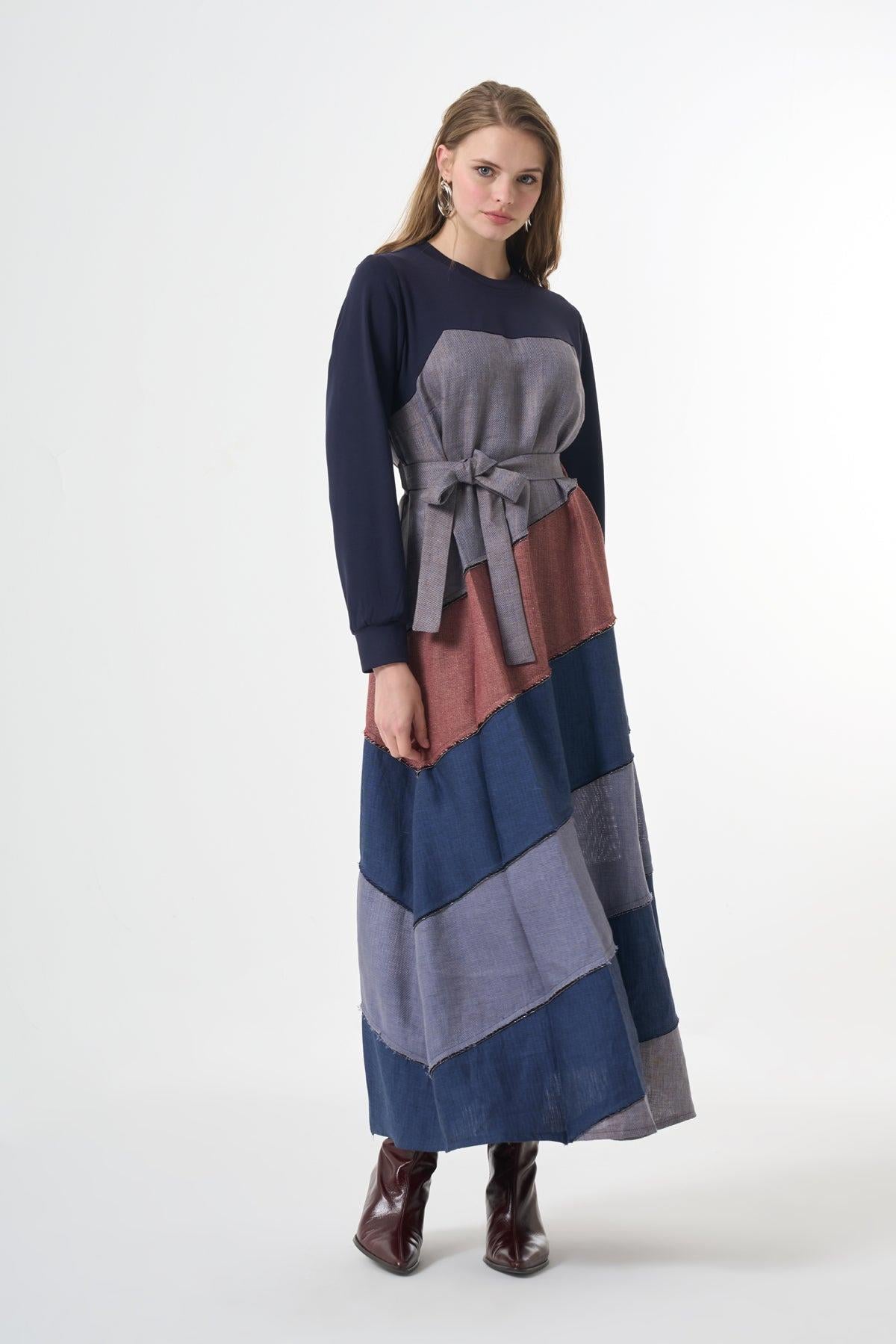 Misswhence 38832 Elbise - Lacivert