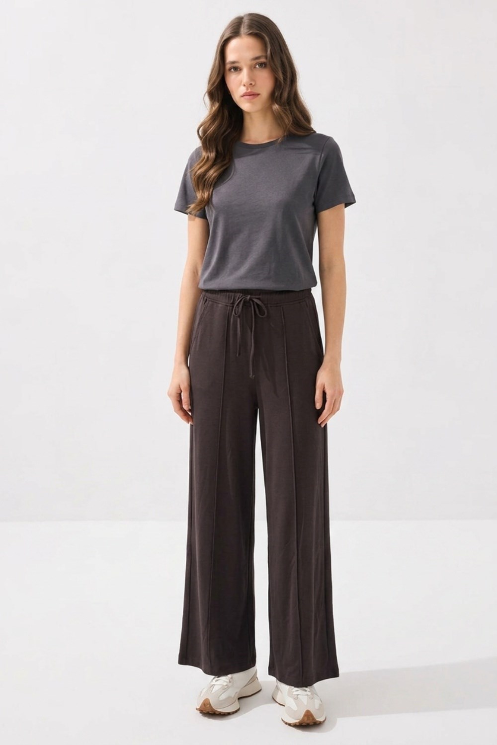 Palazzo Modal Jogger Pantolon 0037288 Kahve Pantolon İKOLL 