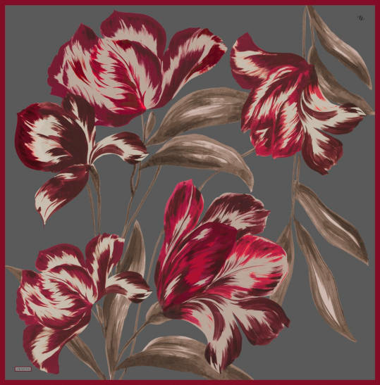 Armine Dj Saf Twill İpek Eşarp 9506D (T) - Bordo