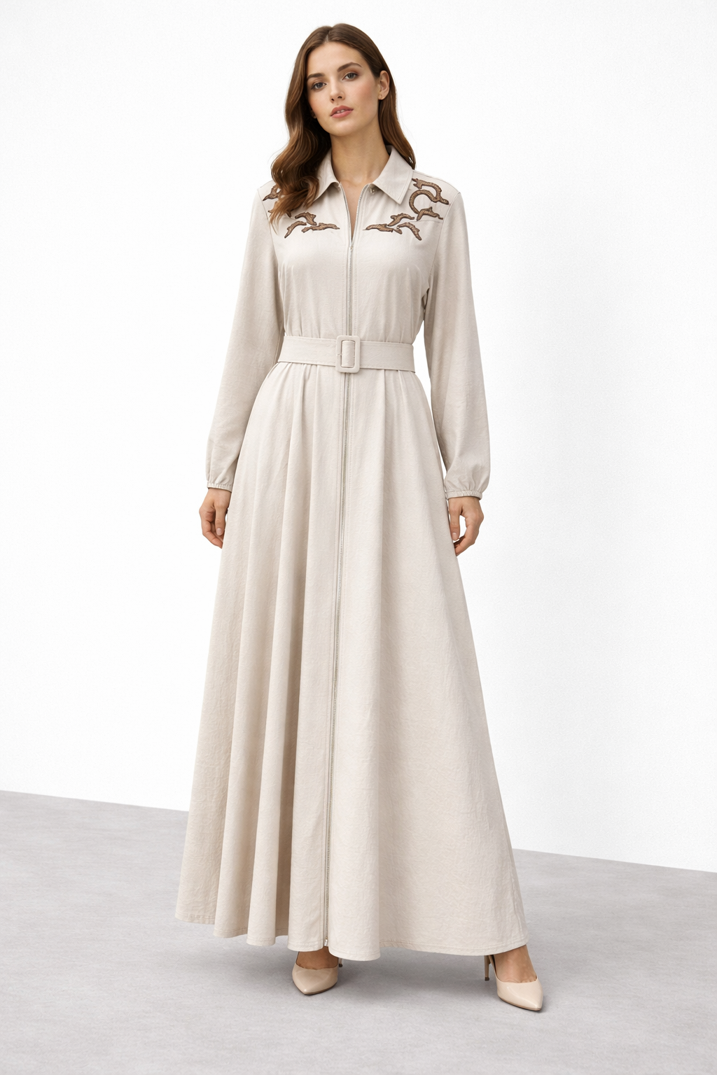 Ceremony 26Y760 Belden Kemer Detaylı Zegna Elbise - Taş