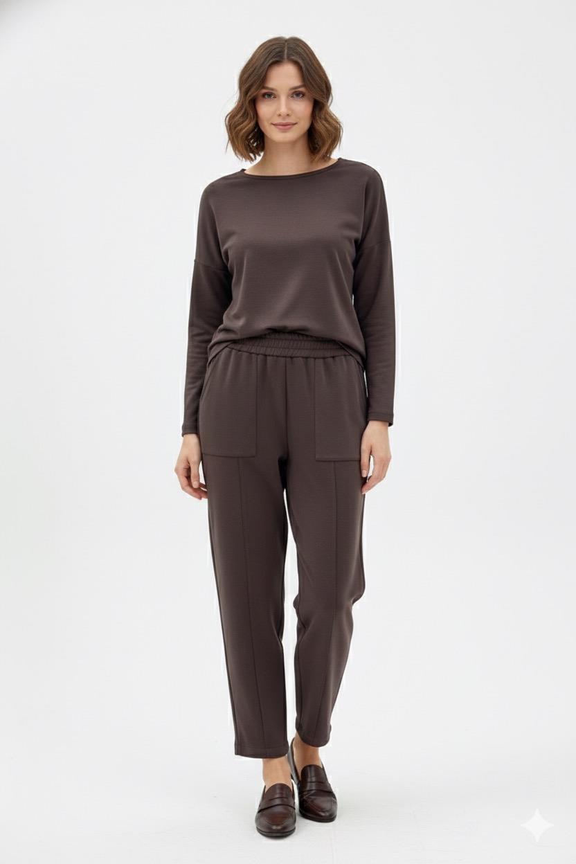 Sentez 5625 Noir Kargo Cepli Pantolon - Kahve