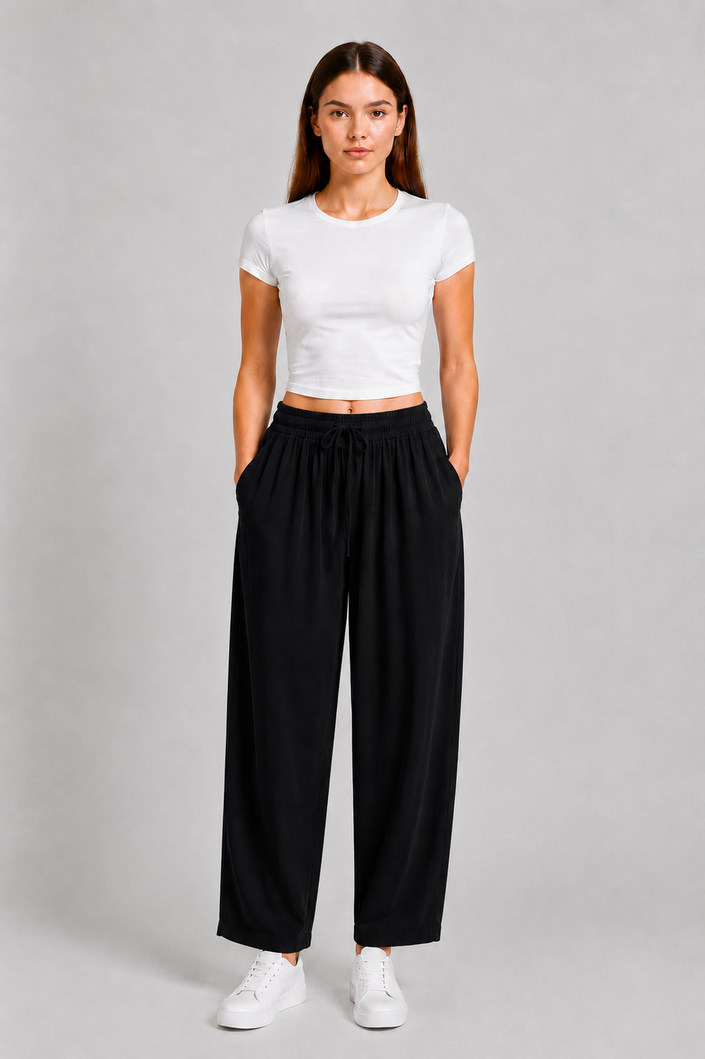 Basic Lastikli Pantolon 1005787 - Siyah