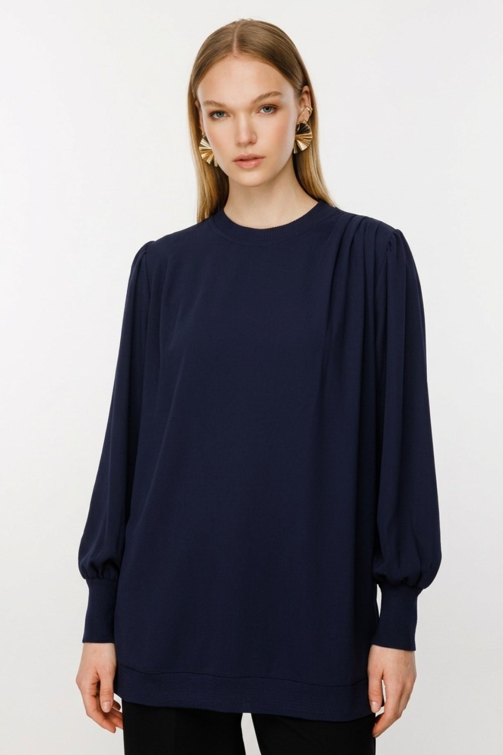 Ghisa Omuzdan Drapeli Buz 4488 Lacivert Tunik GHİSA 