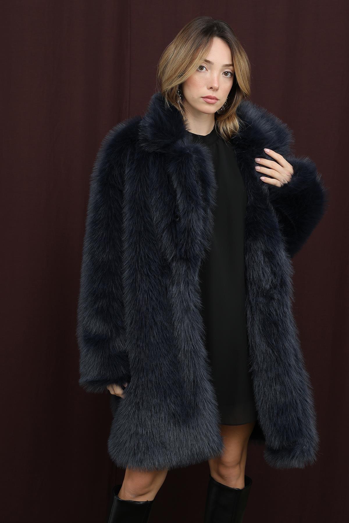 İçi Astarlı Kürk 32409 - F.Navy