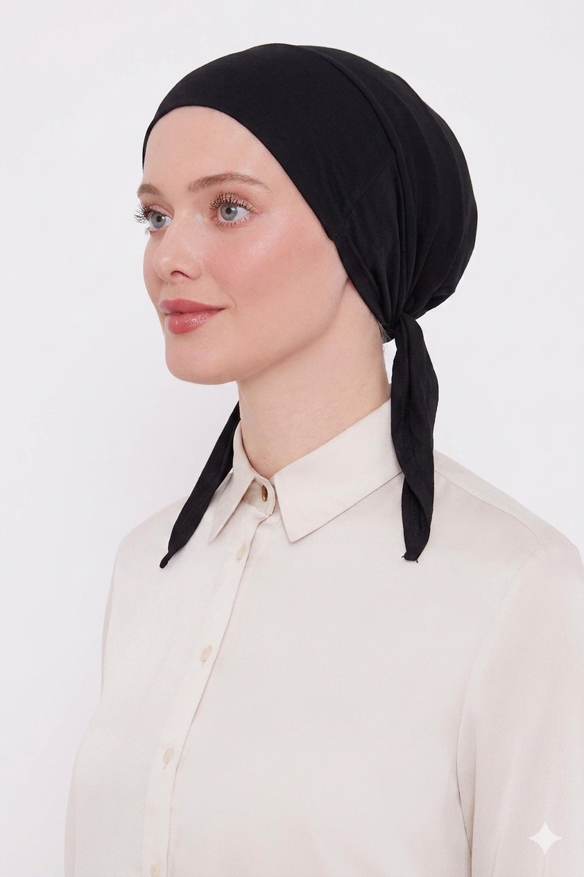 Silikonlu Kaymaz Bone - Siyah