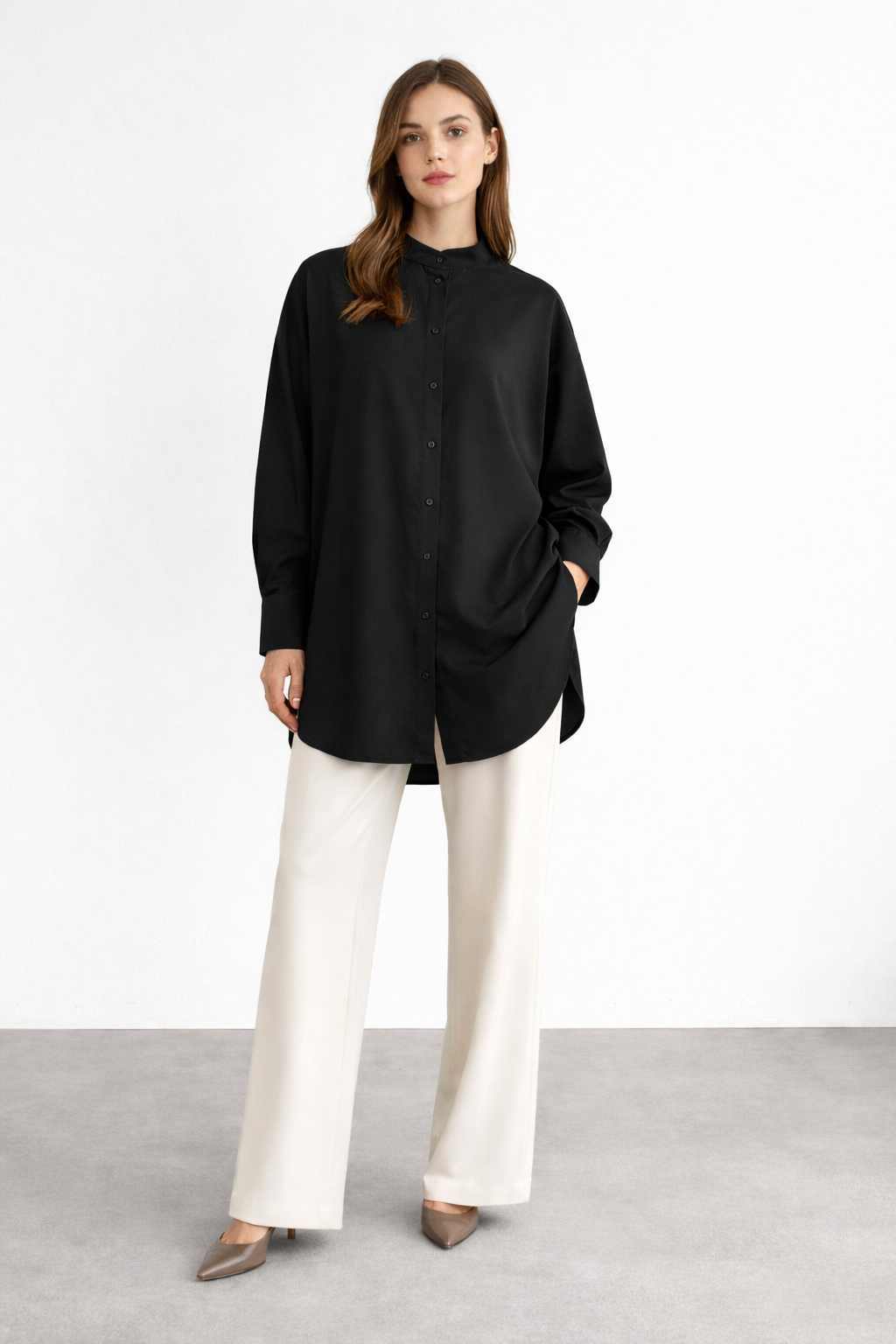 Hakim Yaka Basic Tunik 3201 - Siyah