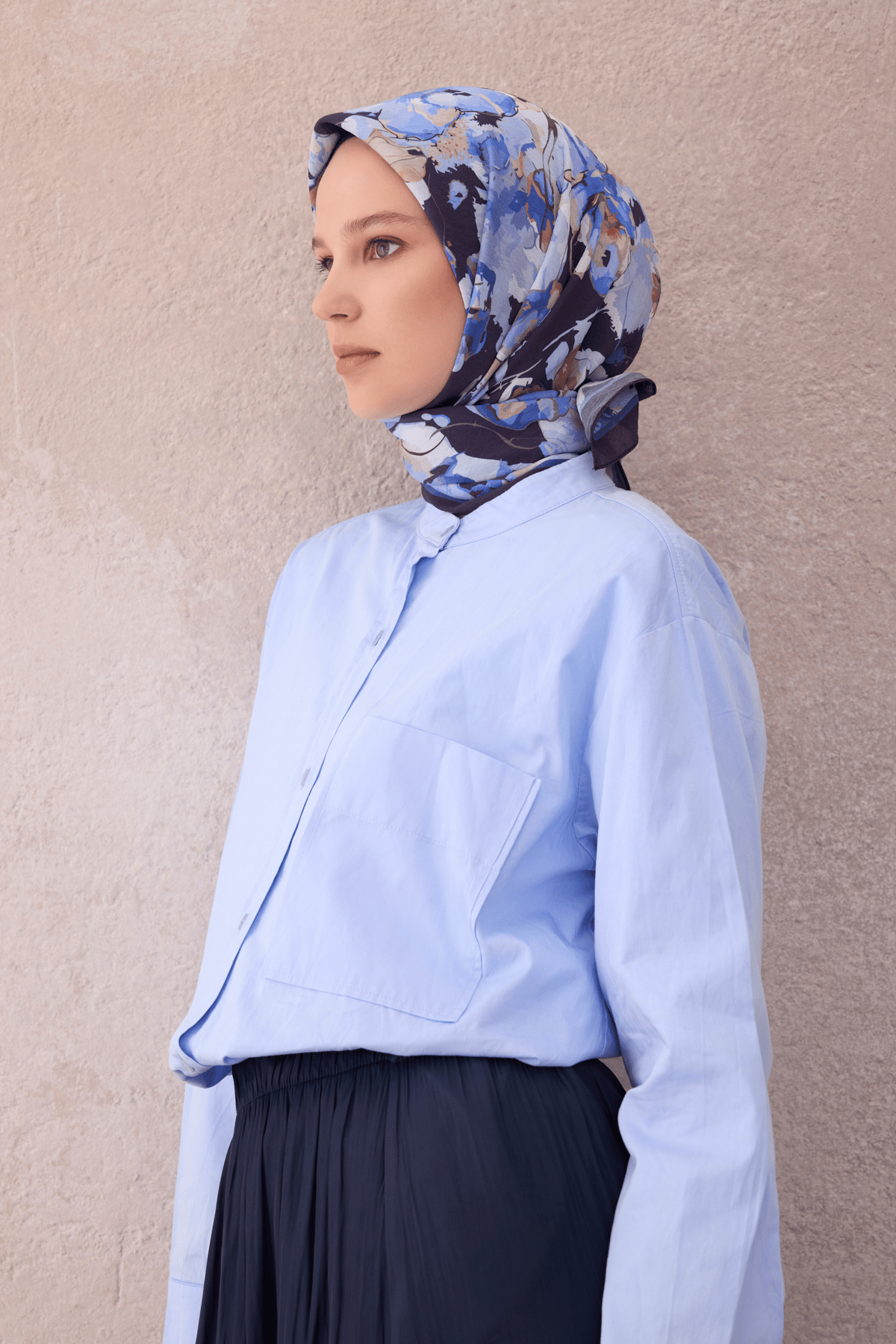 Belli Fresh Paulista Eşarp 12 - Lacivert