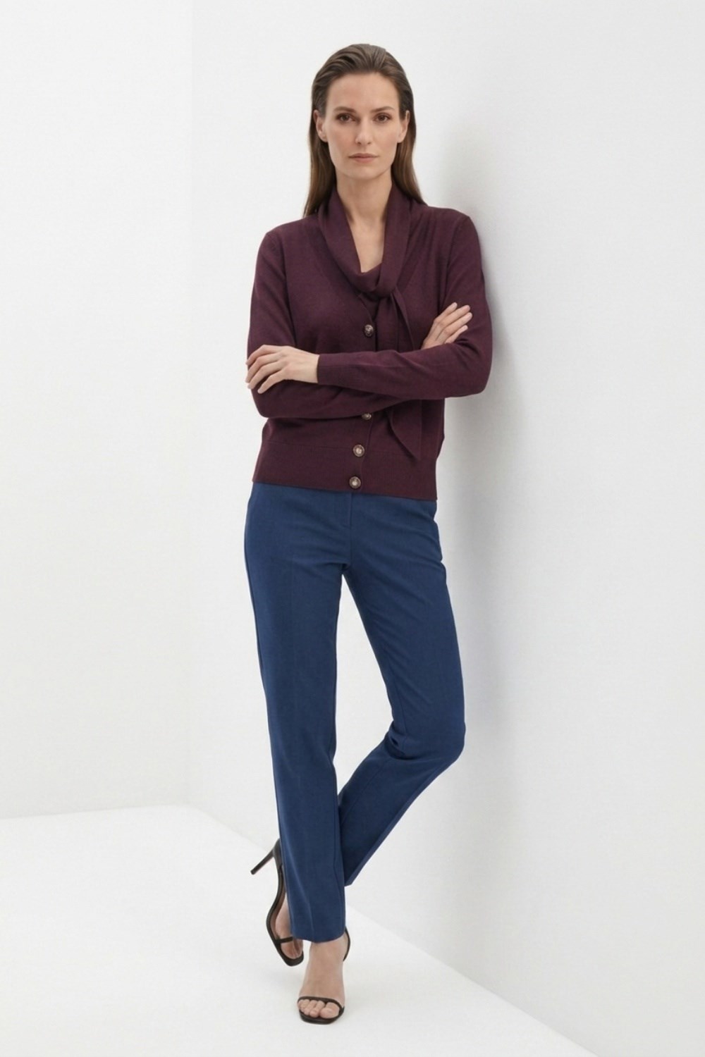 Nuss 604 HIRKA Bordo Hırka NUSS 