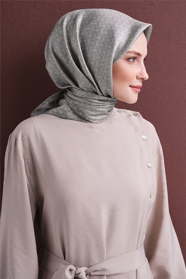Armine Dj Saf Twill İpek Eşarp 9622D (T) - Taş Eşarp ARMİNE 