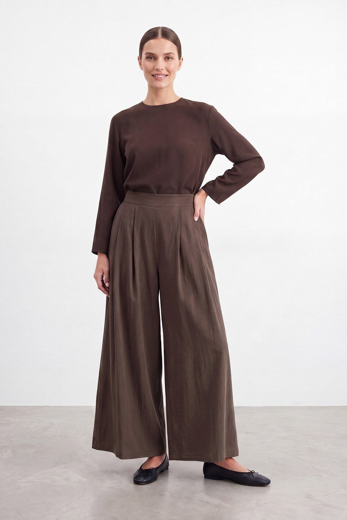 Basic Bol Paça Pantolon 18310 - Browni