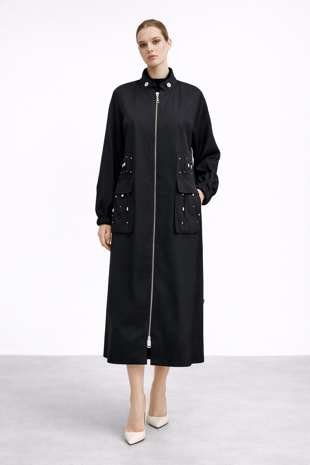 Ceremony 26Y817 Yakasi Çıtçıt Detaylı Ve Kraşli Safari Kap - Siyah