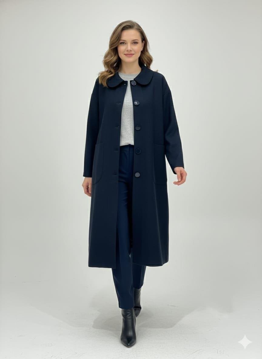 Micca 252658 Bebe Yaka Kaban - Lacivert