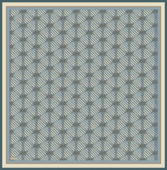 Armine Dj Saf Twill İpek Eşarp 9533D (T) - Mavi