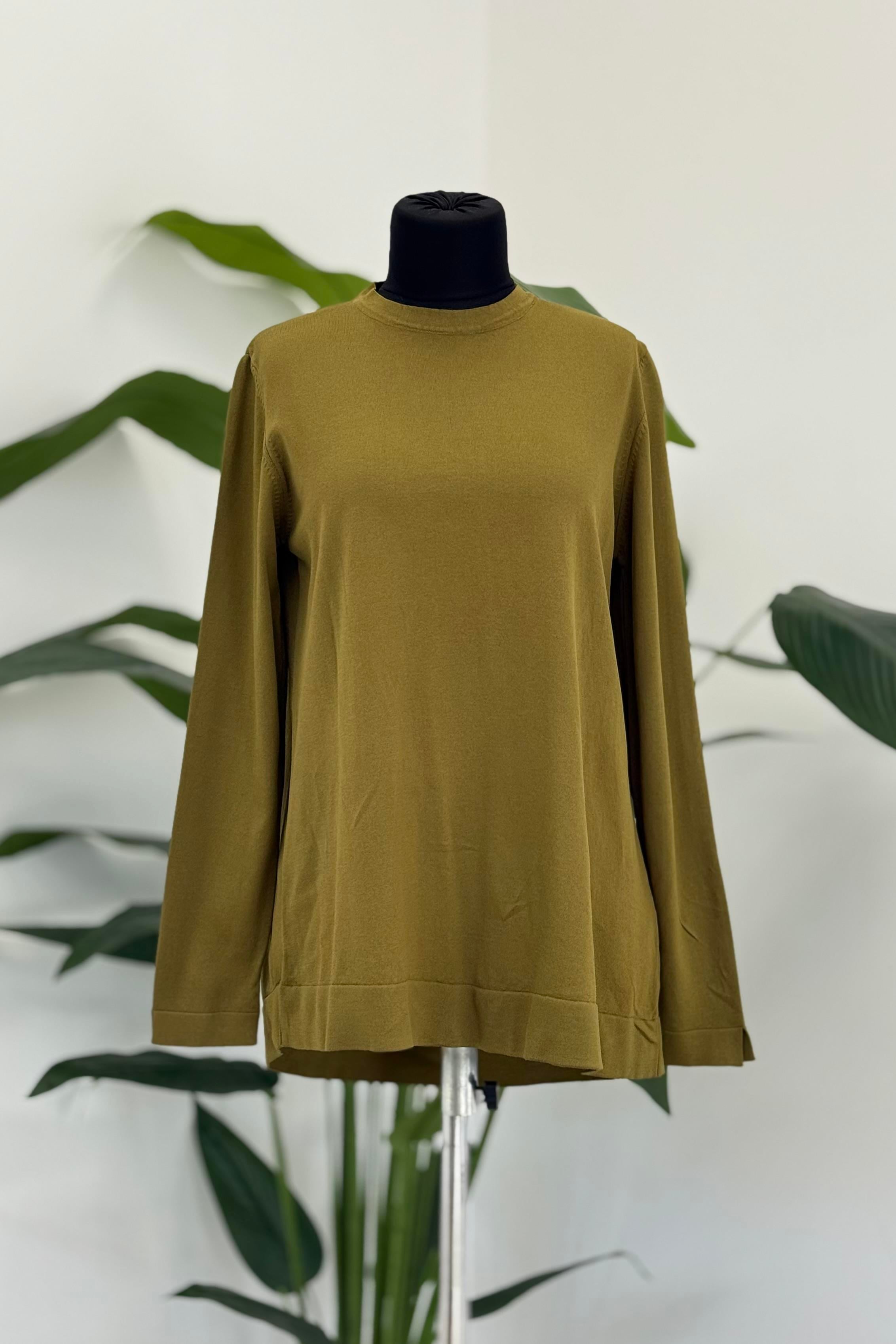 Nuss 902 Etek Üstü Oval Kesim Tunik - Zeytin Yeşili