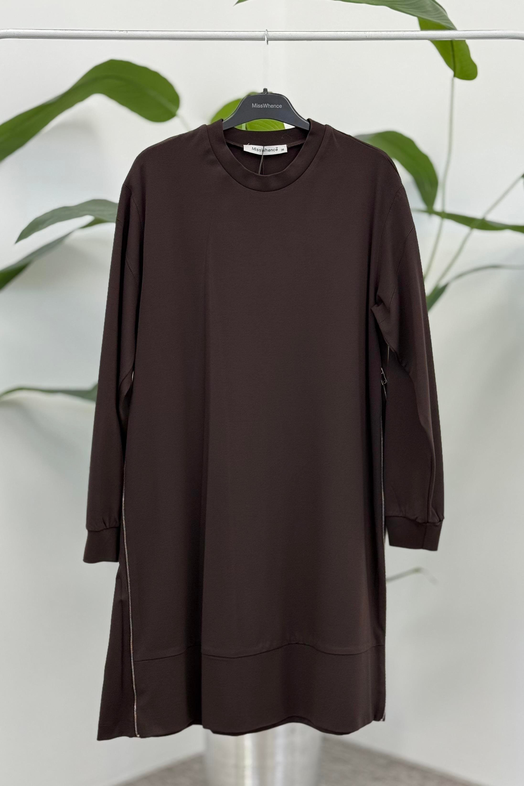 Misswhence 38020 Tunik - Kahverengi