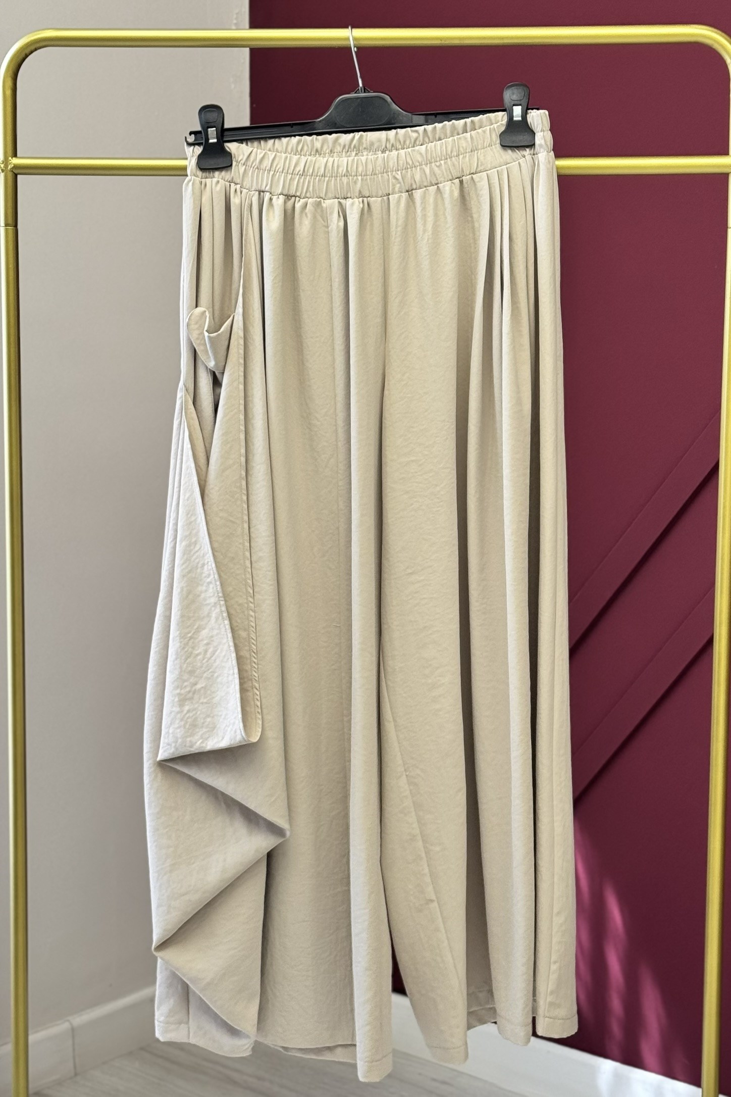 Ceremony 26Y330 Yandan Troba Cepli Zeyna Pantolon - Taş