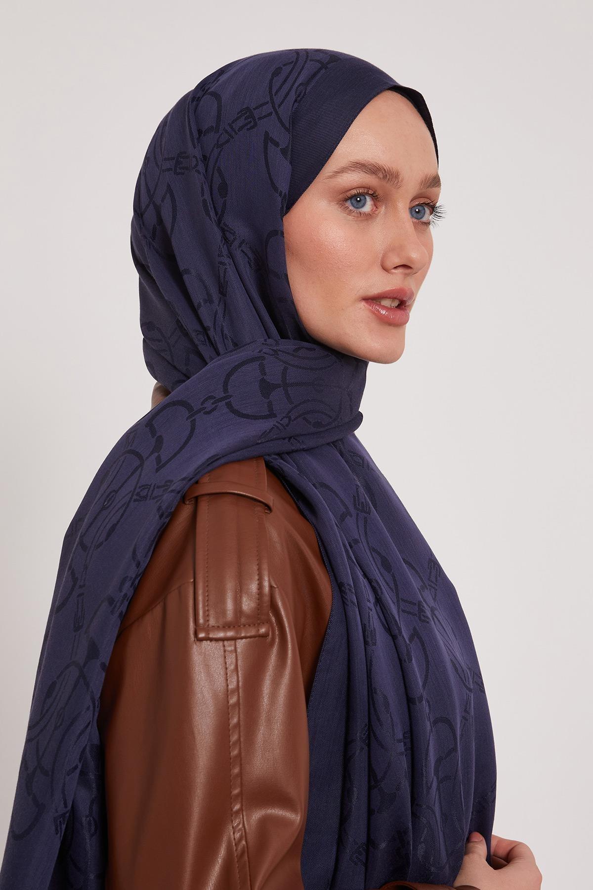 Luvensara LS003 Şal - Lacivert