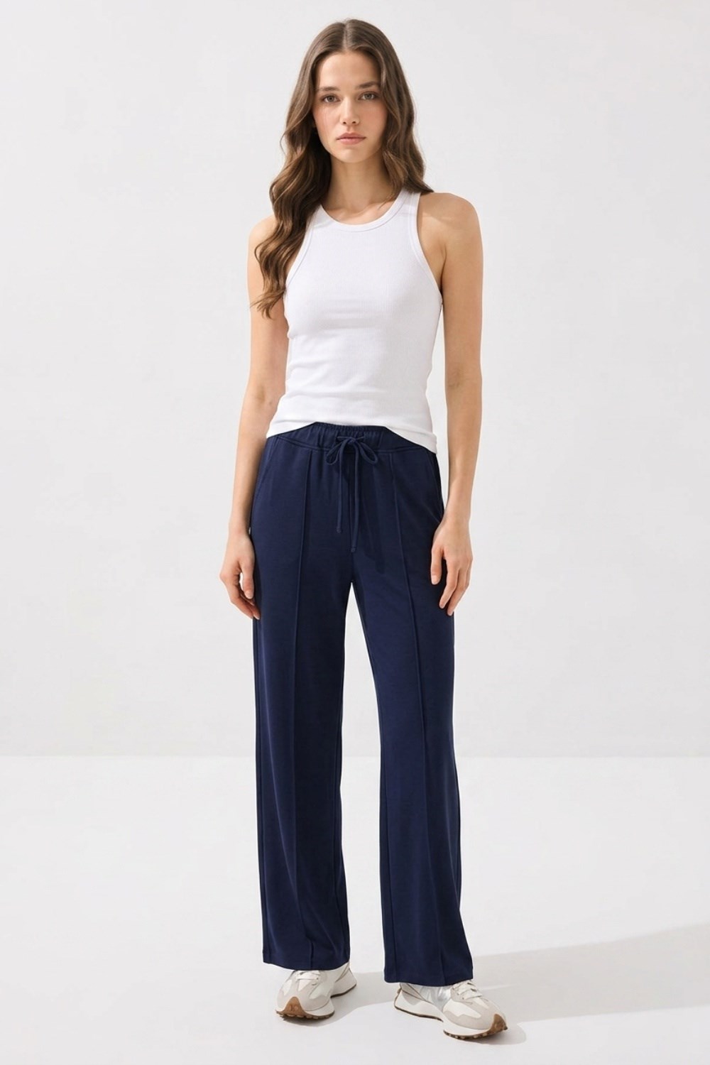 Palazzo Modal Jogger Pantolon 0037288 Lacivert Pantolon İKOLL 