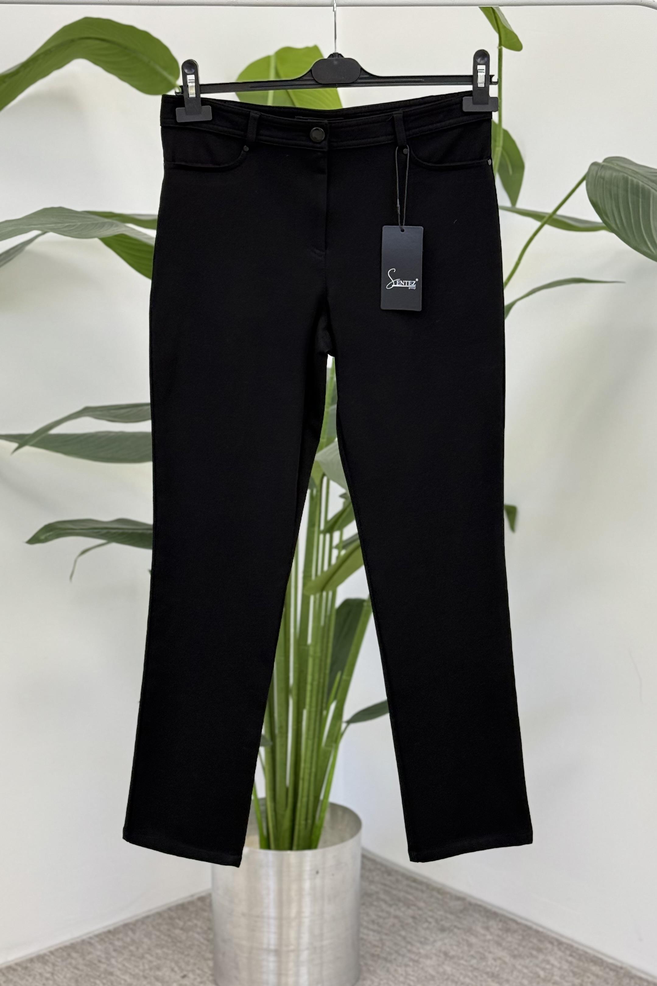 Sentez 5532 Kanvas Dar Paça Pantolon - Siyah
