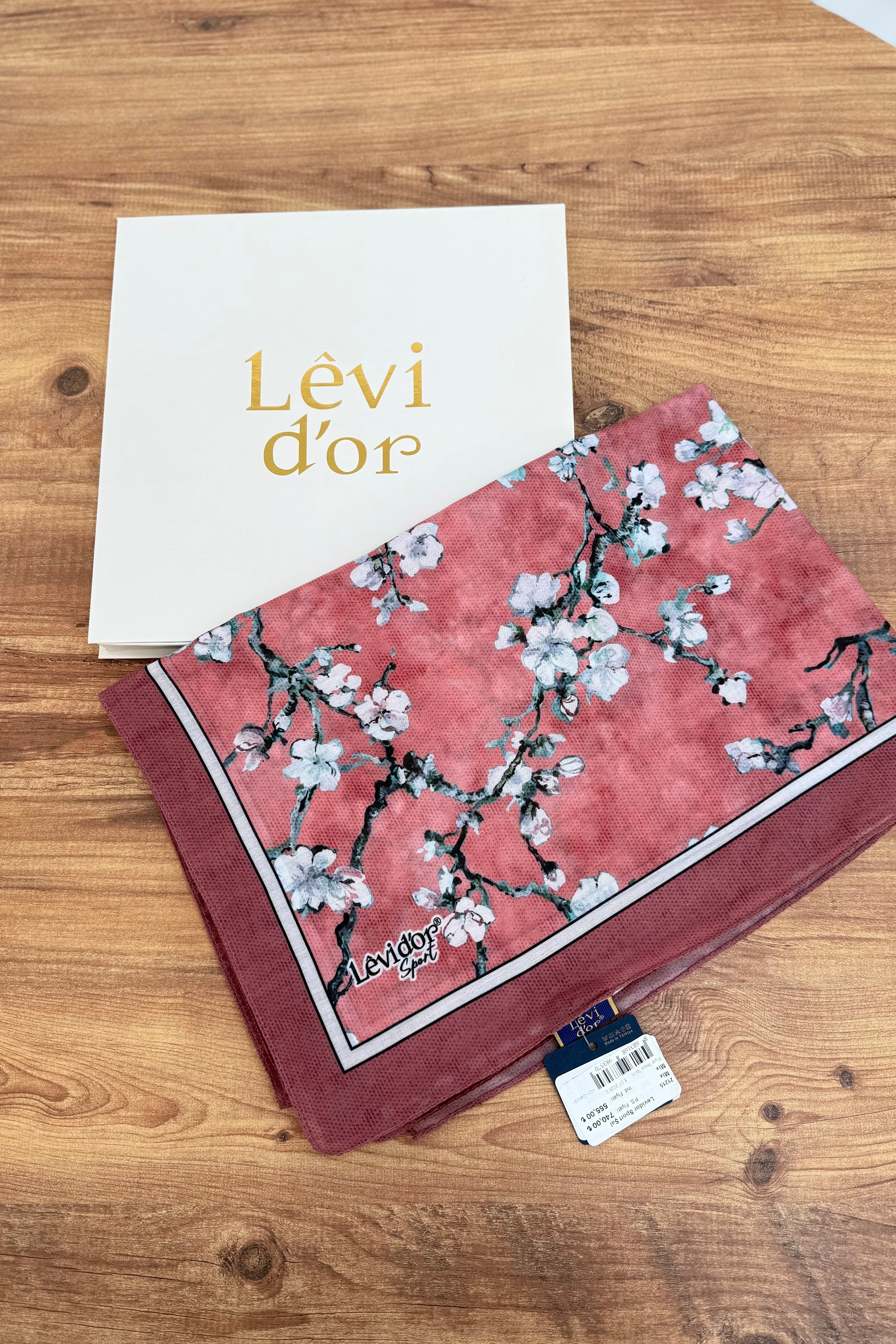 Levidor 21215 Çiçek Desen Şal - Pembe Şal LEVİDOR 