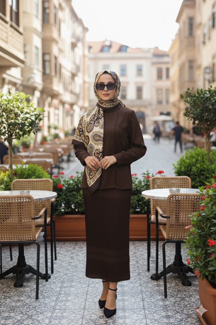 Misswhence 38015 Etek Takım - Kahverengi