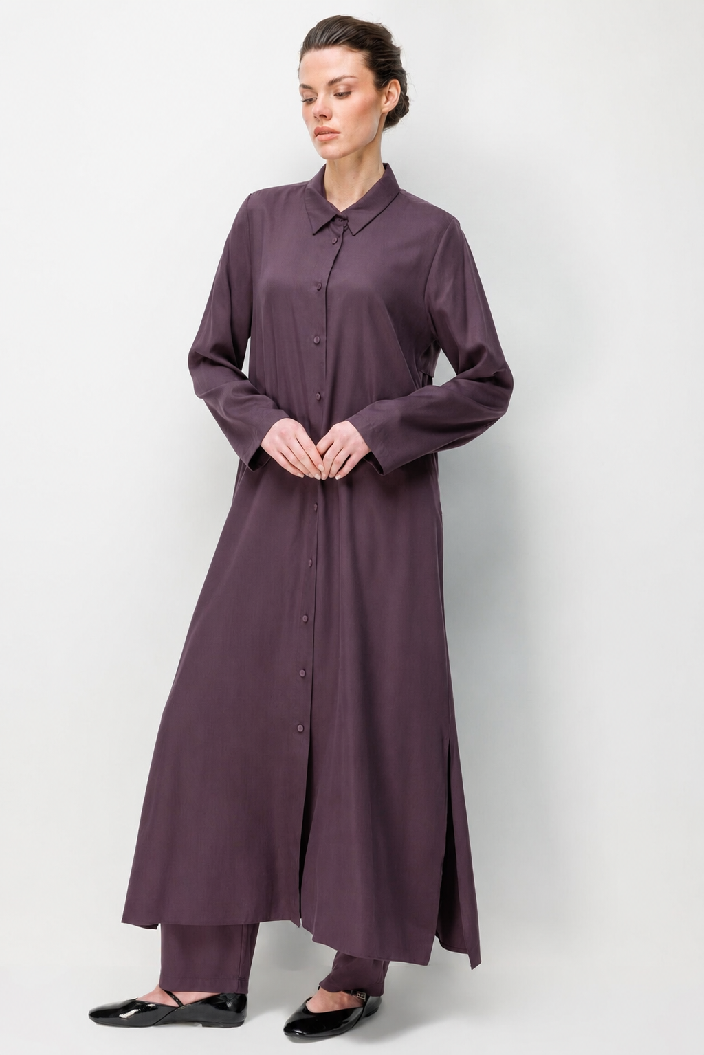Micca 261898 Uzun Tunikli Pantolonlu Takım - Kahve