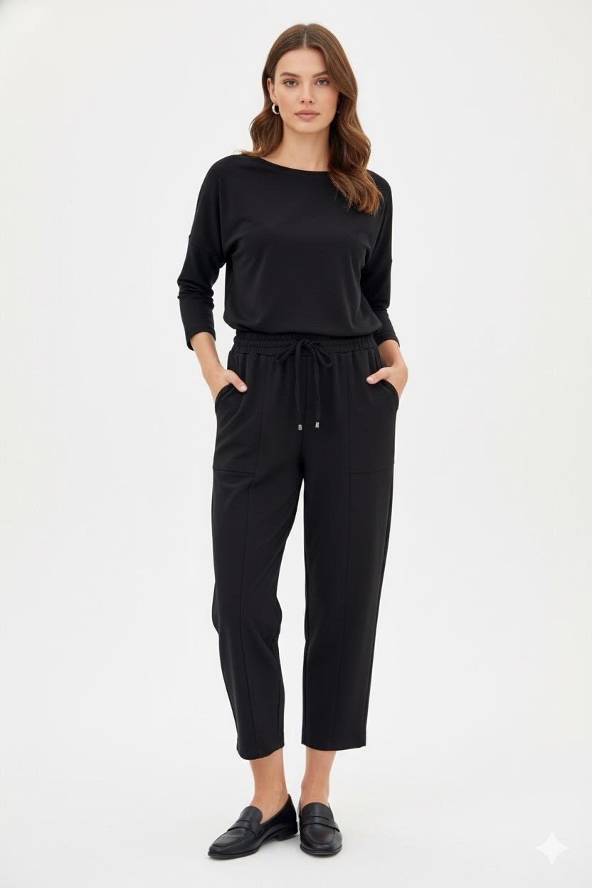 Sentez 5619 Rahat Kalıp Pantolon - Siyah