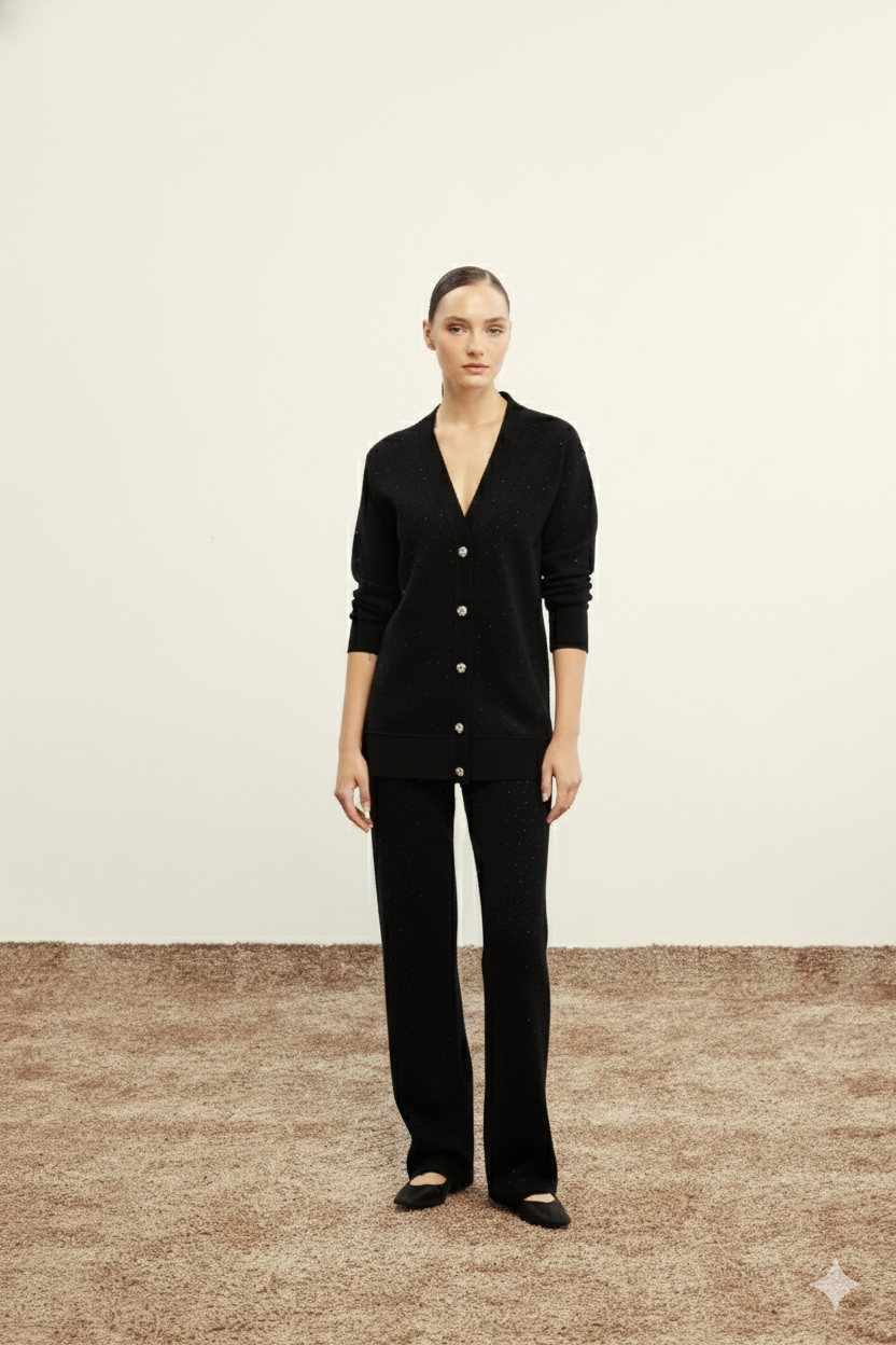 Venöve Hrk0007 Juni Hırka - Siyah