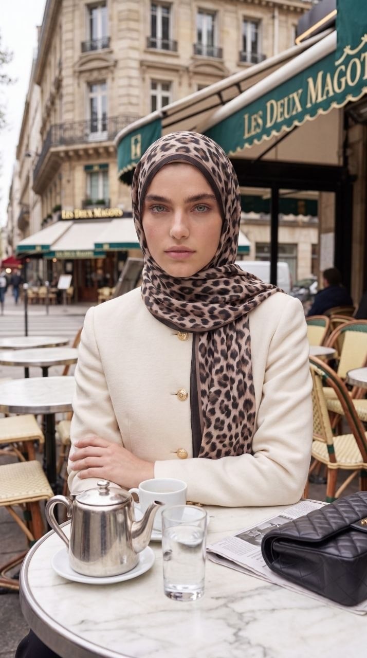 Levidor 39081 Leopar Vella Şal - Koyu Kahve Şal LEVİDOR 