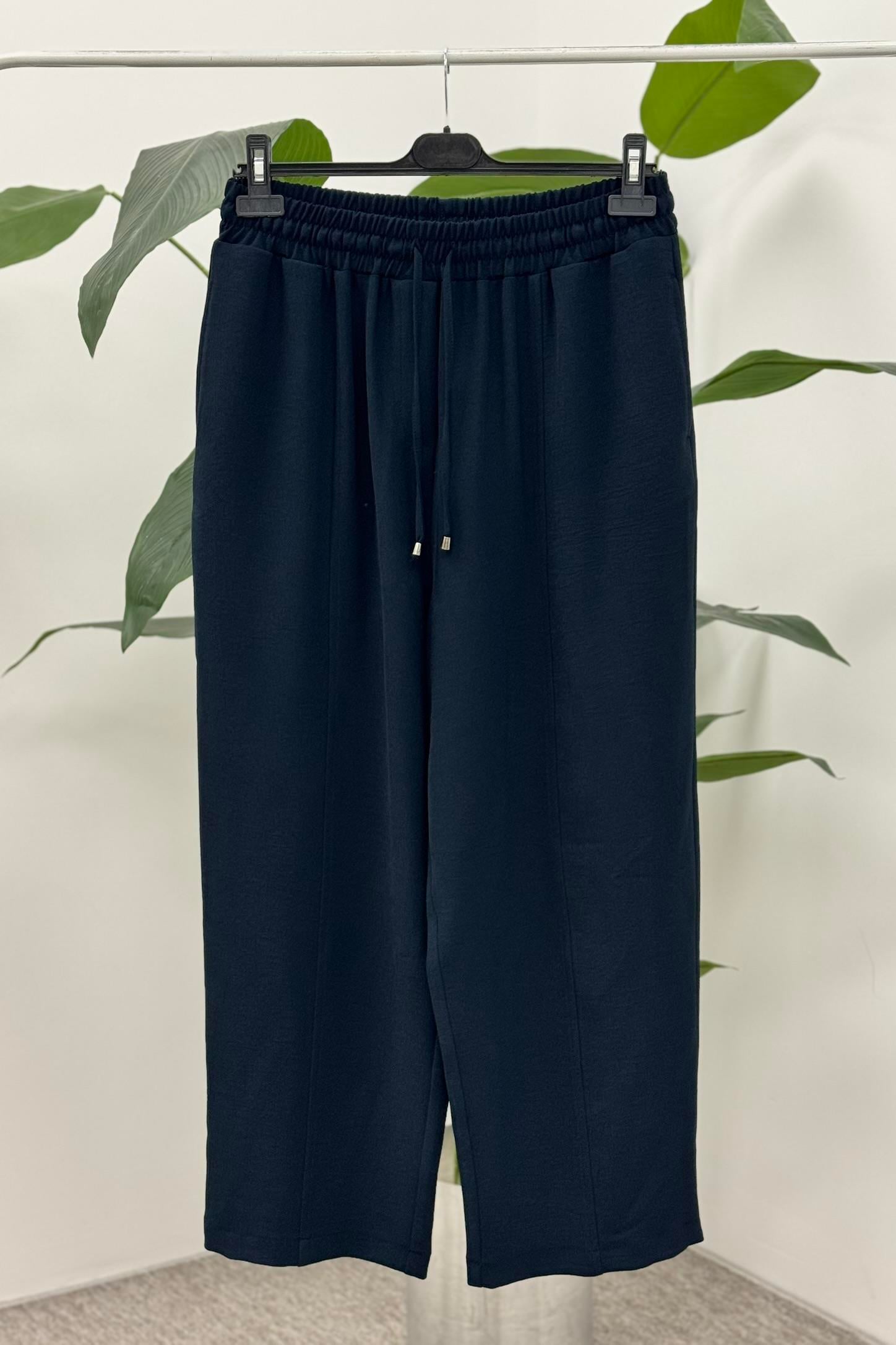 Sentez 5642 Nepal Beli Lastikli Pantolon - Lacivert