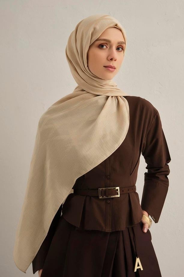 Armine Lyocell Şal 1 - Sütlü Kahve