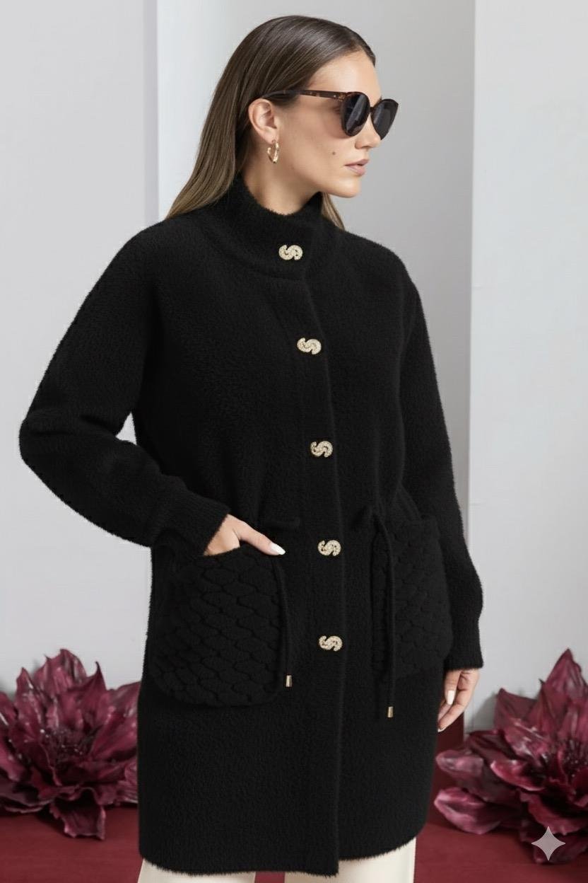 Fuat Gürşen 4803 Cep Detay Angora Kaban - Siyah