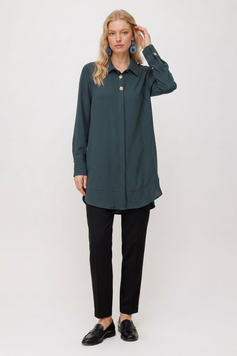 Armine Trend 26KT426 Arm Trend Tunik Zümrüt Tunik ARMİNE TREND 