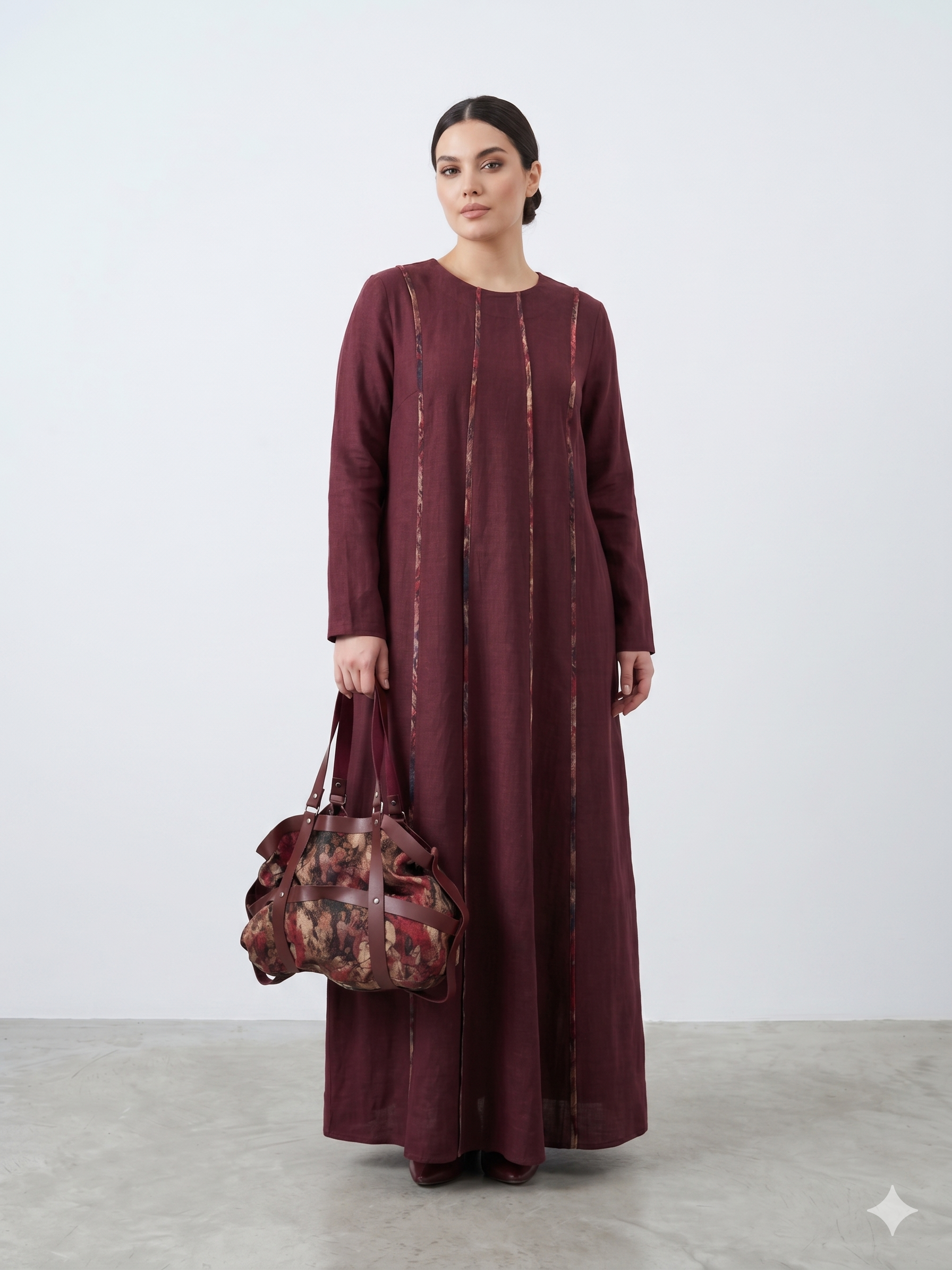 LissMore 6079 Çanta Aksesuarlı Elbise - Bordo