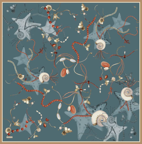 Armine Dj Saf Twill İpek Eşarp 9527D (T) - Petrol