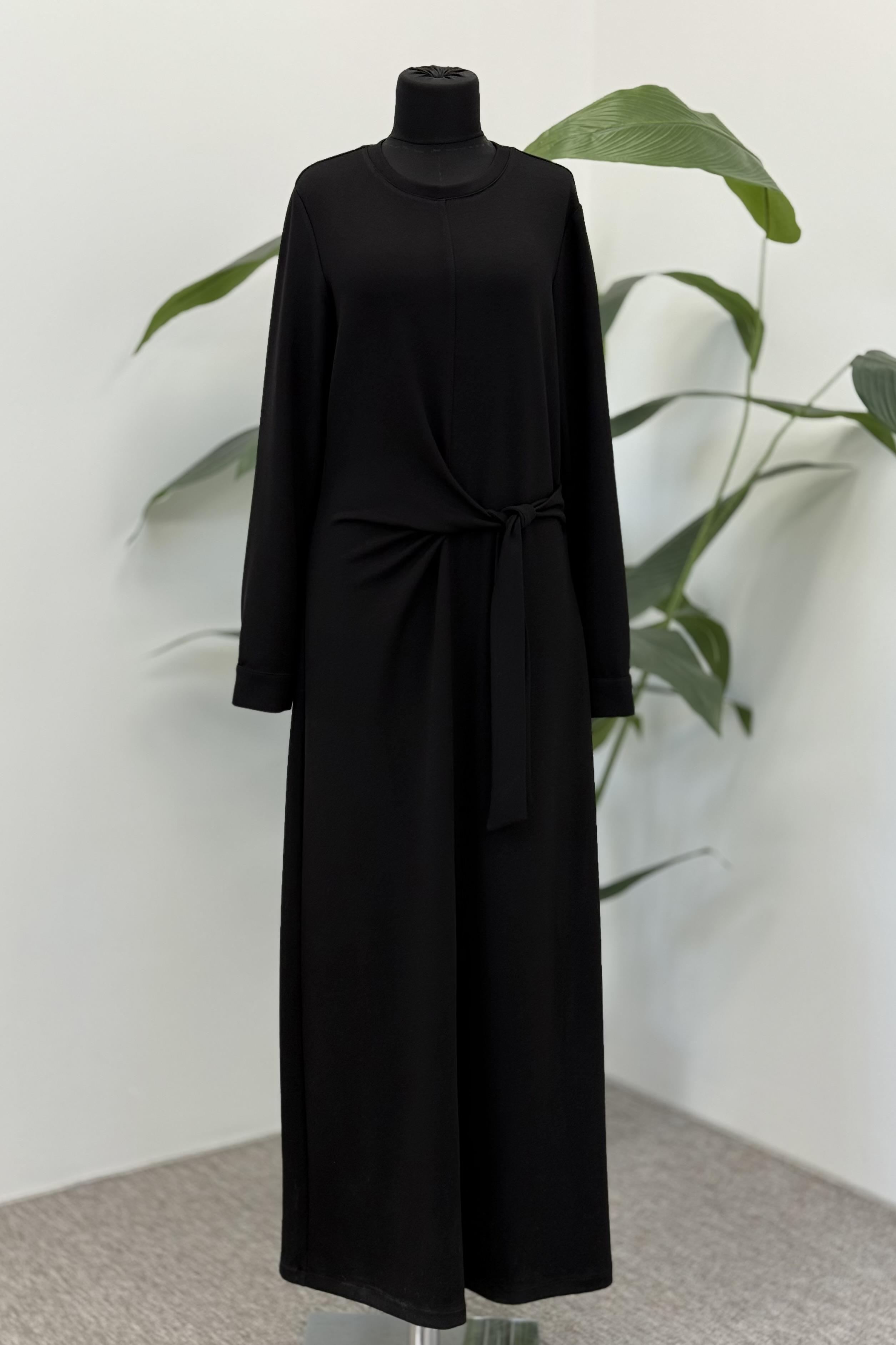NPrive F13230 Drape Detay Elbise - Siyah
