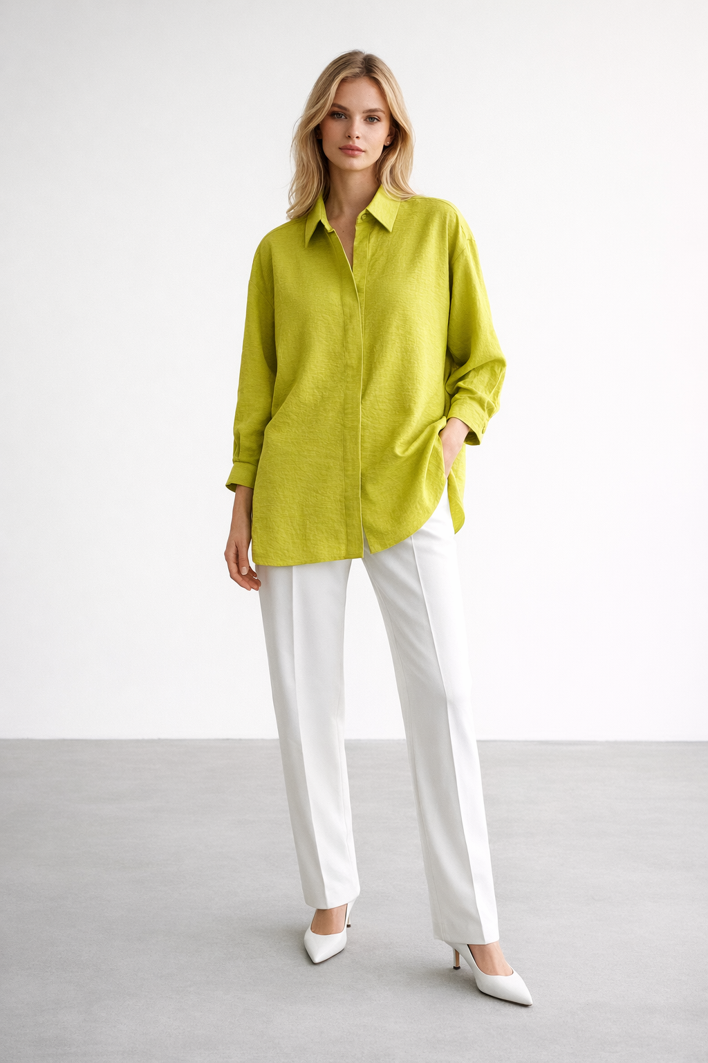 Nuss 3001 Gömlek - Lime