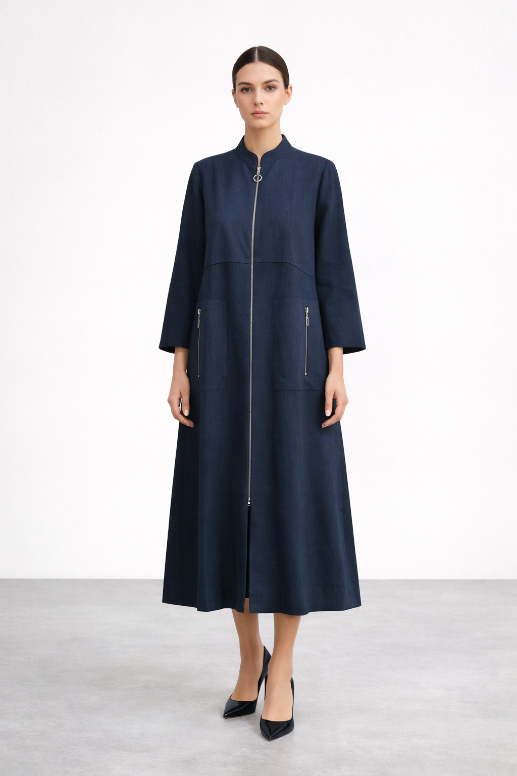 Micca 261839M Kendinden Desenli Ferace - Lacivert