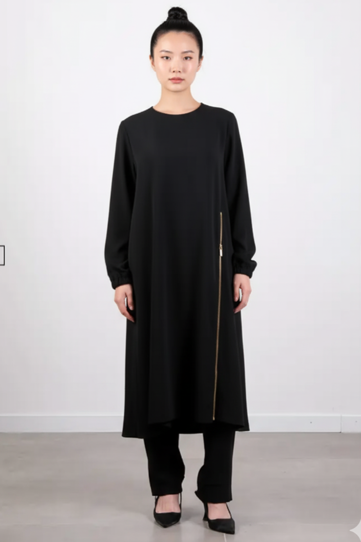 Misswhence 38028 Tunik Takım - Siyah