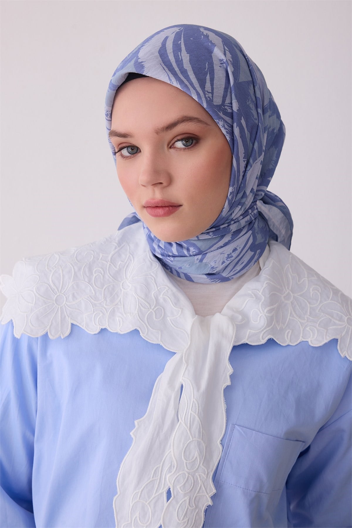 Belli Fresh Paulista Eşarp 14 - Mavi